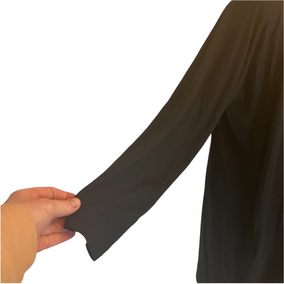 Eileen Fisher Stretch Jersey Knit Long Line Open Front Jacket/Cardigan - Picture 8 of 12